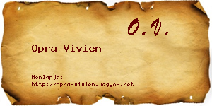 Opra Vivien névjegykártya