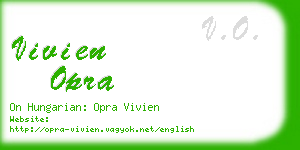 vivien opra business card